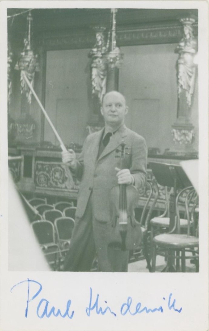 Hindemith, Paul - Postcard Photograph Signed